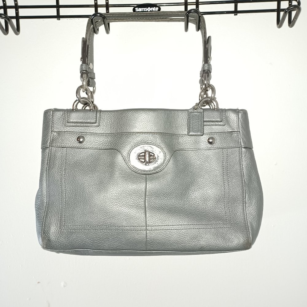 Coach Silver/grey shoulder bag